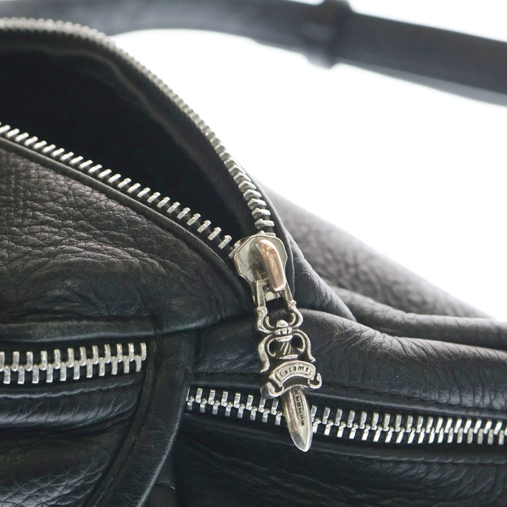 CHROME HEARTS(クロムハーツ) #1 SNAT PACK スナットパック ダガージップ ガンスリンガーベルト レザーウエストバッグ ブラック BCA378