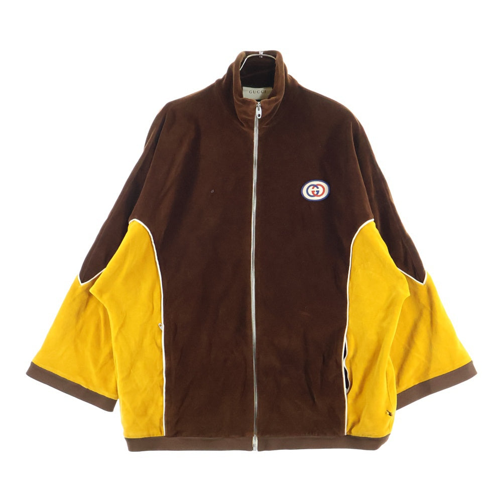 GUCCI(グッチ) 19SS シェニール ベロア オーバー ブルゾンジャケット トラックジャケット ブラウン/イエロー 562255