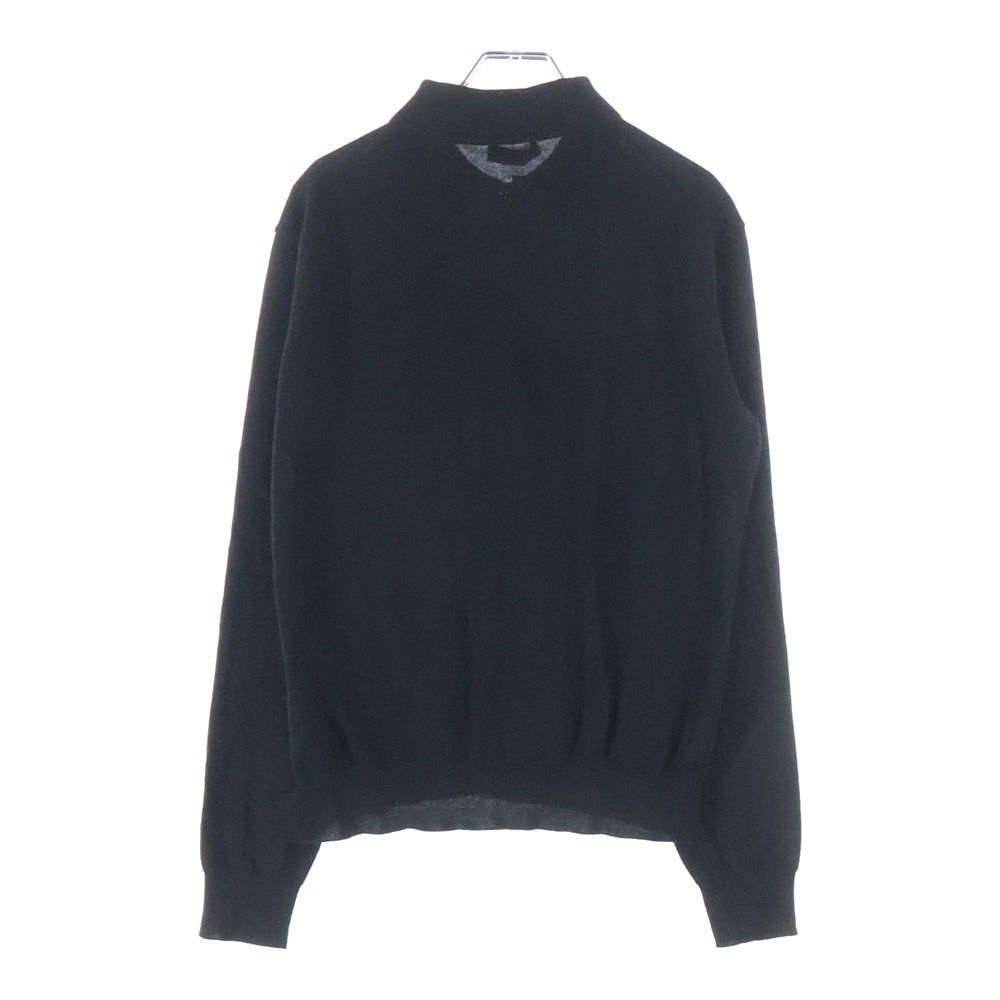 PRADA(プラダ) 23AW COTTON LONGSLEEVE POLO DNA793 コットン長袖ポロシャツ ブラック