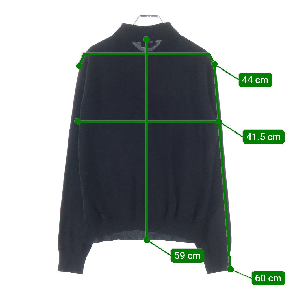 PRADA(プラダ) 23AW COTTON LONGSLEEVE POLO DNA793 コットン長袖ポロシャツ ブラック