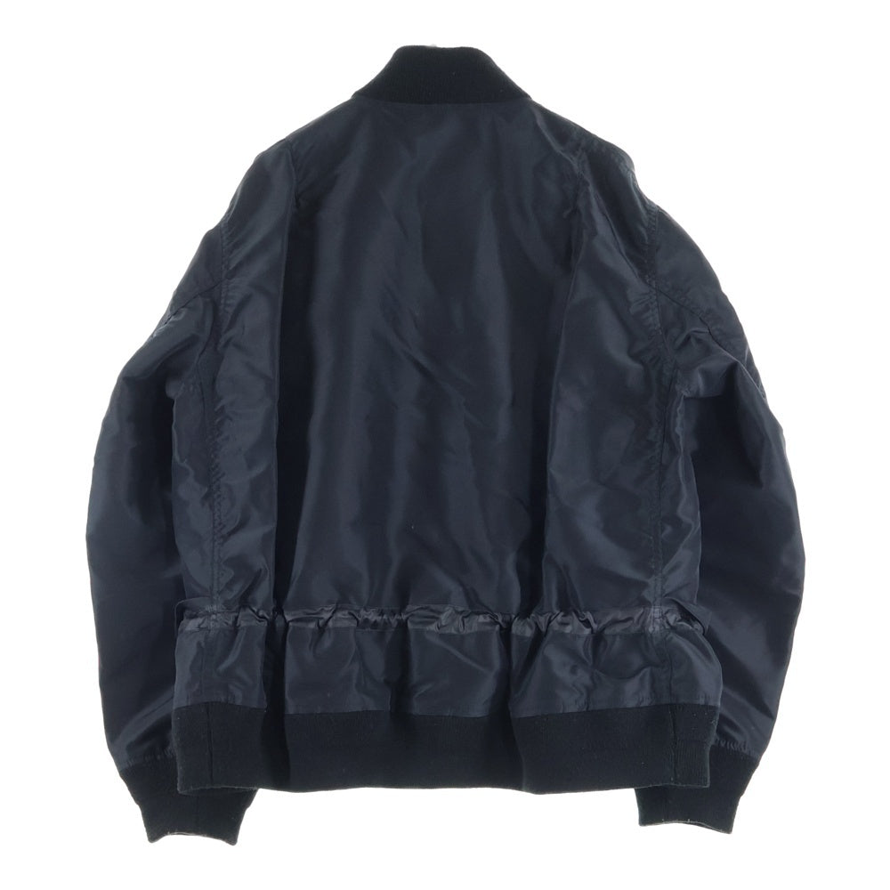 Sacai(サカイ) 25AW 2025 Nylon Twill Blouson 25-03785M ナイロンツイルブルゾンジャケット ボンバージャケット MA-1 ブラック