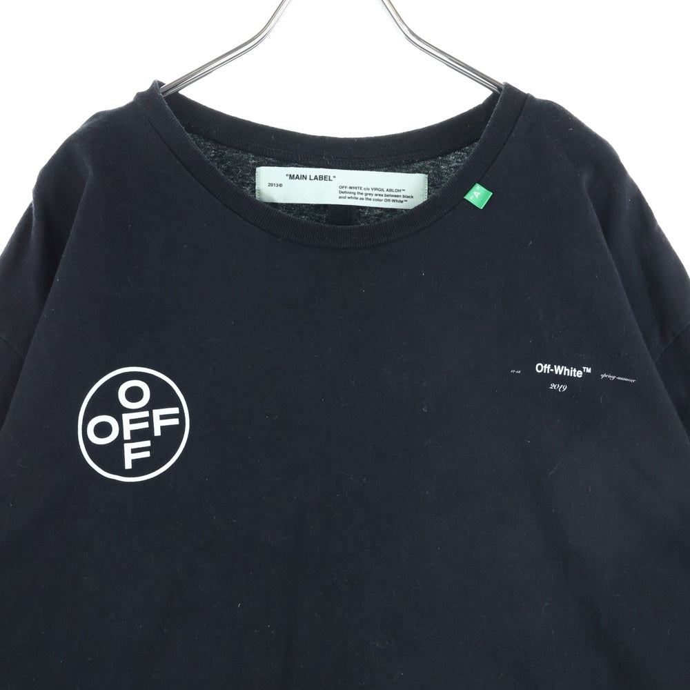 OFF-WHITE(オフホワイト) 19SS Stencil T-Shirt OMAA038R19185015 ステンシル クルーネック半袖Tシャツカットソー ブラック OMAA038R19185015