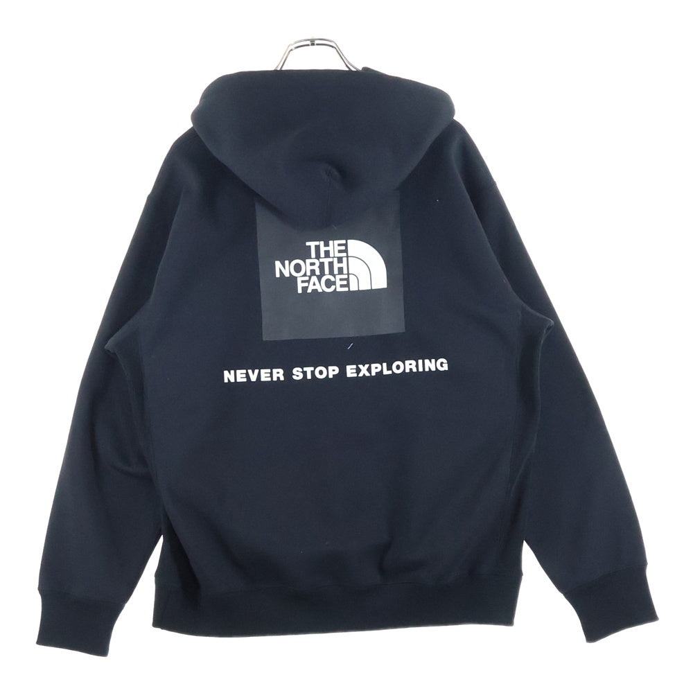THE NORTH FACE(ザノースフェイス) SQUARE LOGO HOODIE NT62348 バックスクエアロゴ プルオーバーパーカー フーディ ブラック
