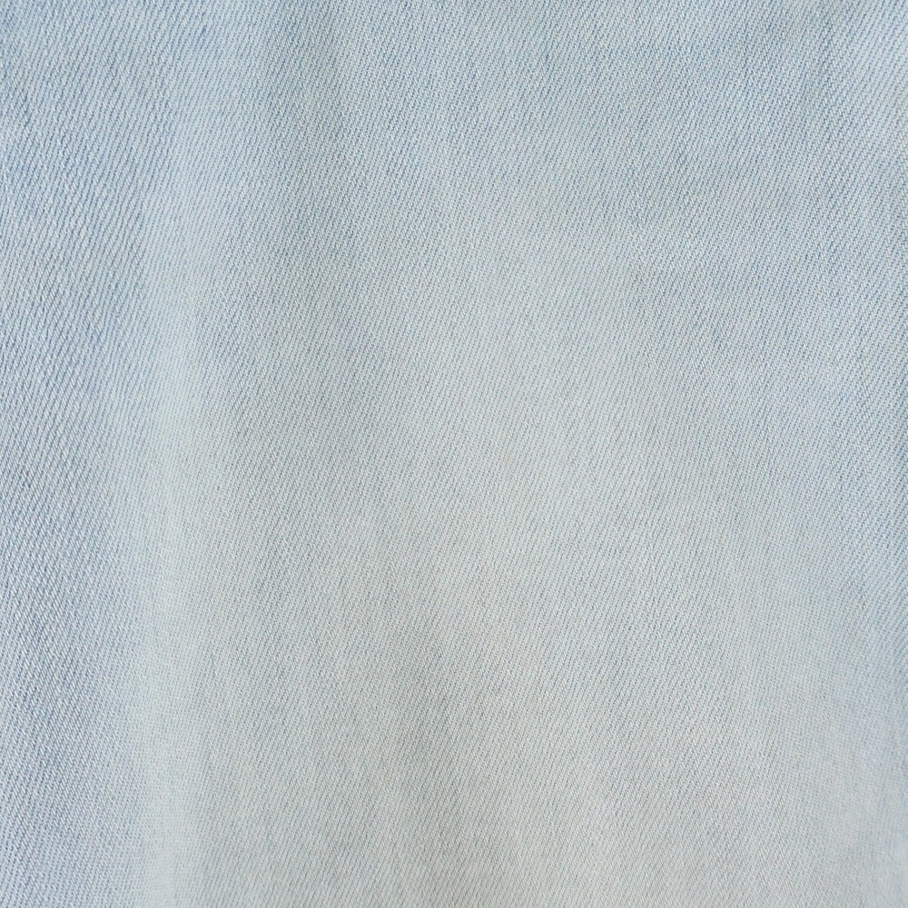 qualite(カリテ) ウォッシュド ワイドデニムパンツ ジーンズ ライトブルー レディース