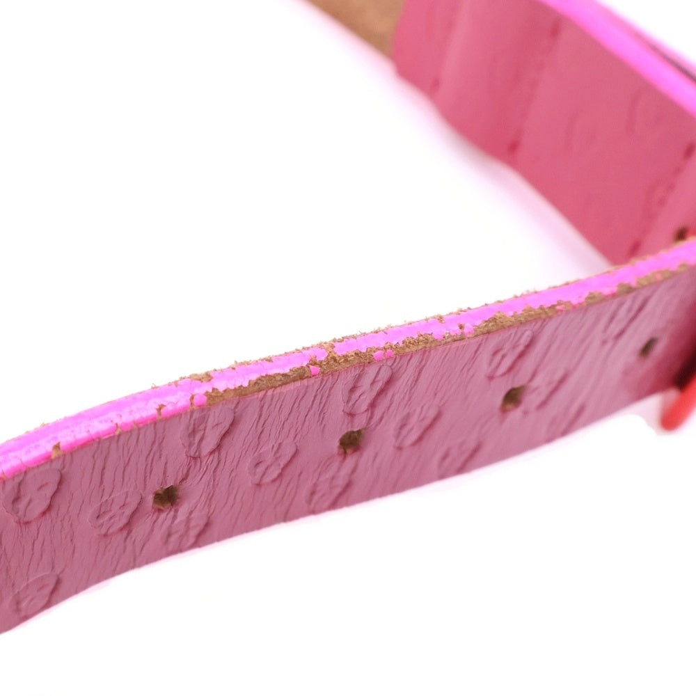 MARK&LONA(マークアンドロナ) SCULL BELT スカル総柄 ベルト ピンク レディース