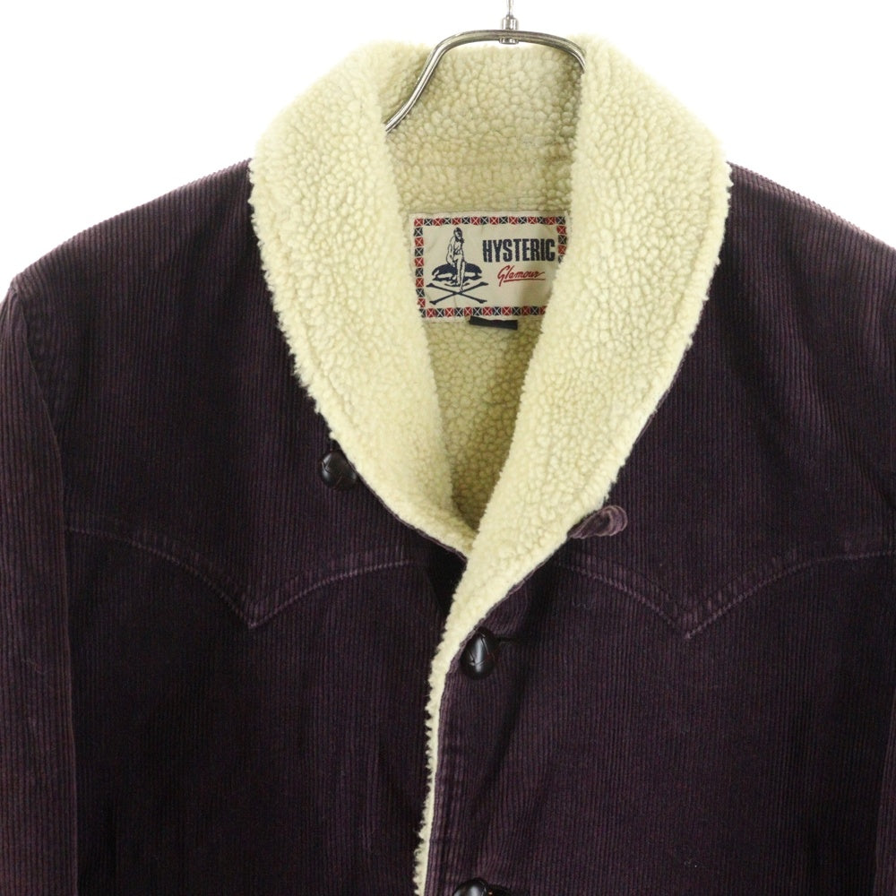 HYSTERIC GLAMOUR(ヒステリックグラマー) 裏ボア地 コーデュロイジャケット パープル 0224AC01
