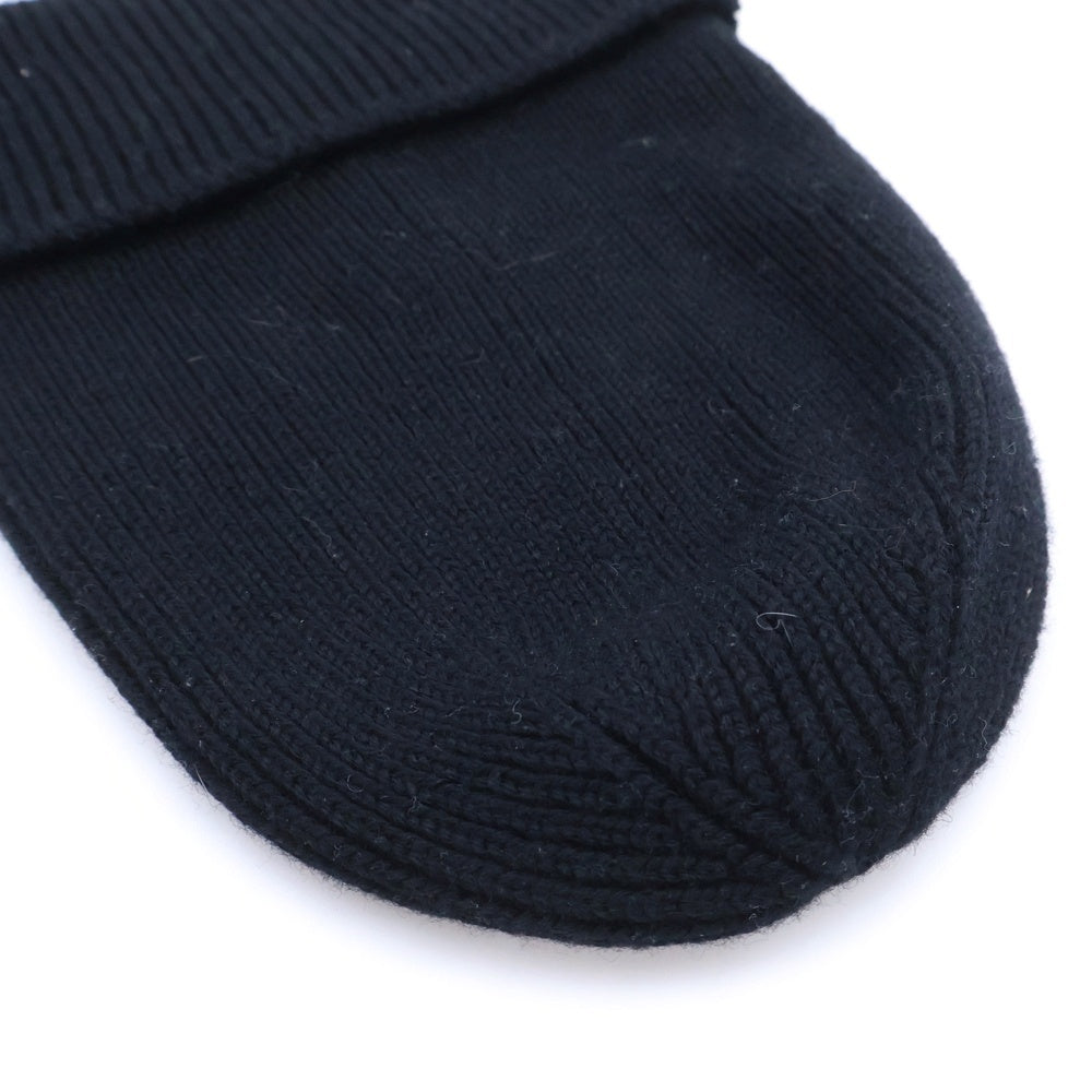 MONCLER(モンクレール) ロゴワッペン ニット帽 ビーニー ウール100% ブラック H20913B70500 A9342