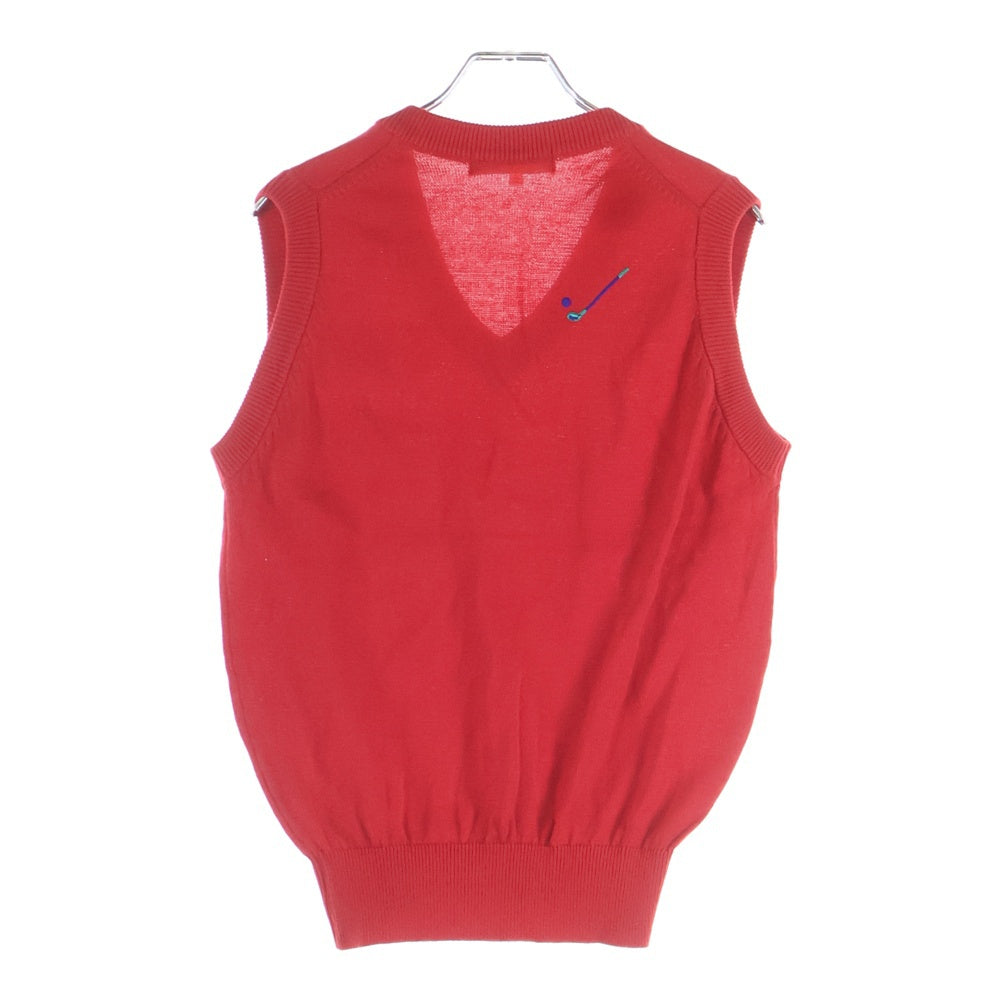 Christian Dior SPORTS(クリスチャンディオールスポーツ) 90s VINTAGE ロゴ ニットベスト レディース レッド