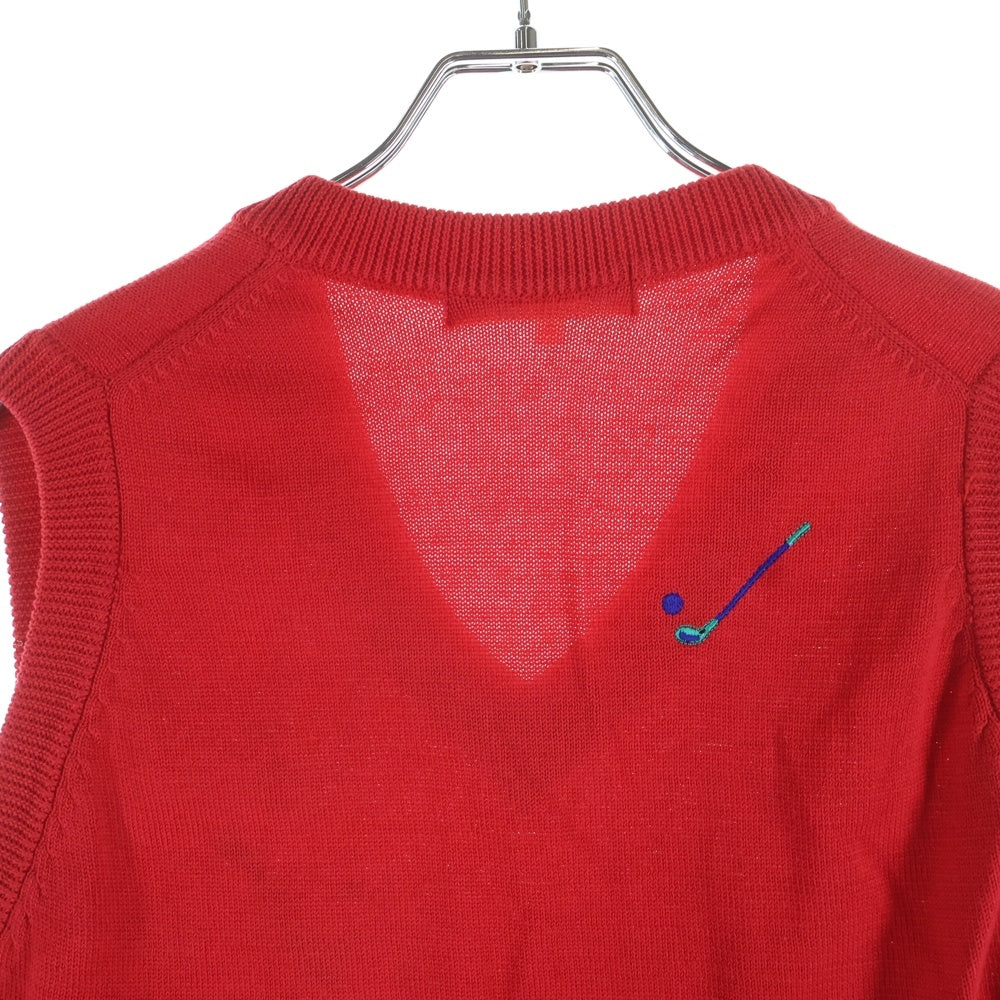 Christian Dior SPORTS(クリスチャンディオールスポーツ) 90s VINTAGE ロゴ ニットベスト レディース レッド