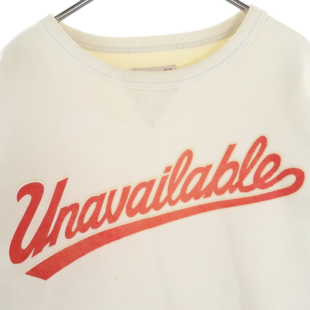 Emotionally Unavailable(エモーショナリー アンアヴェイラブル) フロントロゴプリント クルーネックスウェットトレーナー ベージュ EU-A22-0000-022