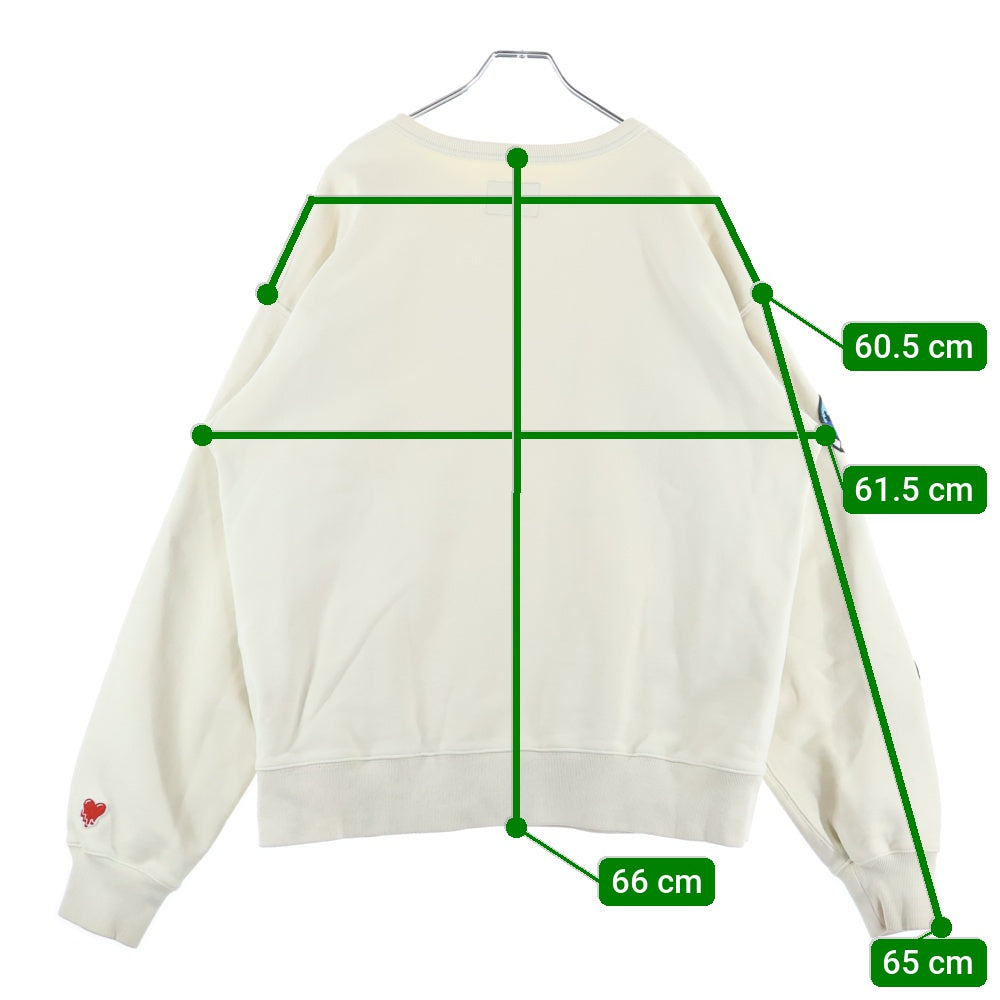 Emotionally Unavailable(エモーショナリー アンアヴェイラブル) フロントロゴプリント クルーネックスウェットトレーナー ベージュ EU-A22-0000-022