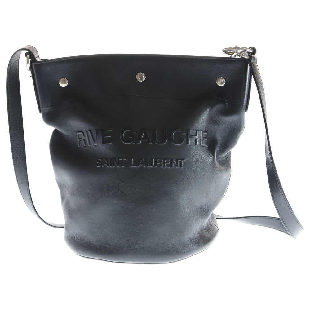 SAINT LAURENT PARIS(サンローランパリ) RIVE GAUCHE リヴ ゴーシュ バケット レザー ショルダーバッグ ブラック 683559 レディース