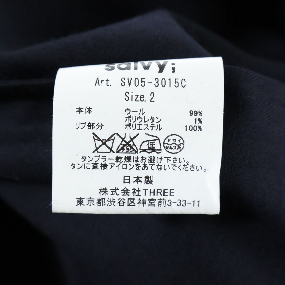 NO BRAND(ノーブランド) salvy(サヴィー) コットン ボタン長袖シャツ ネイビー SV05-3015C