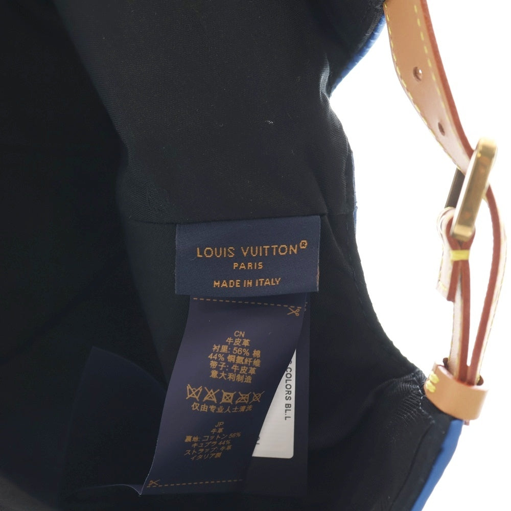 LOUIS VUITTON(ルイヴィトン) Monogram Colours Cap モノグラム カラーズ キャップ レザー 帽子 ブルー M7393L