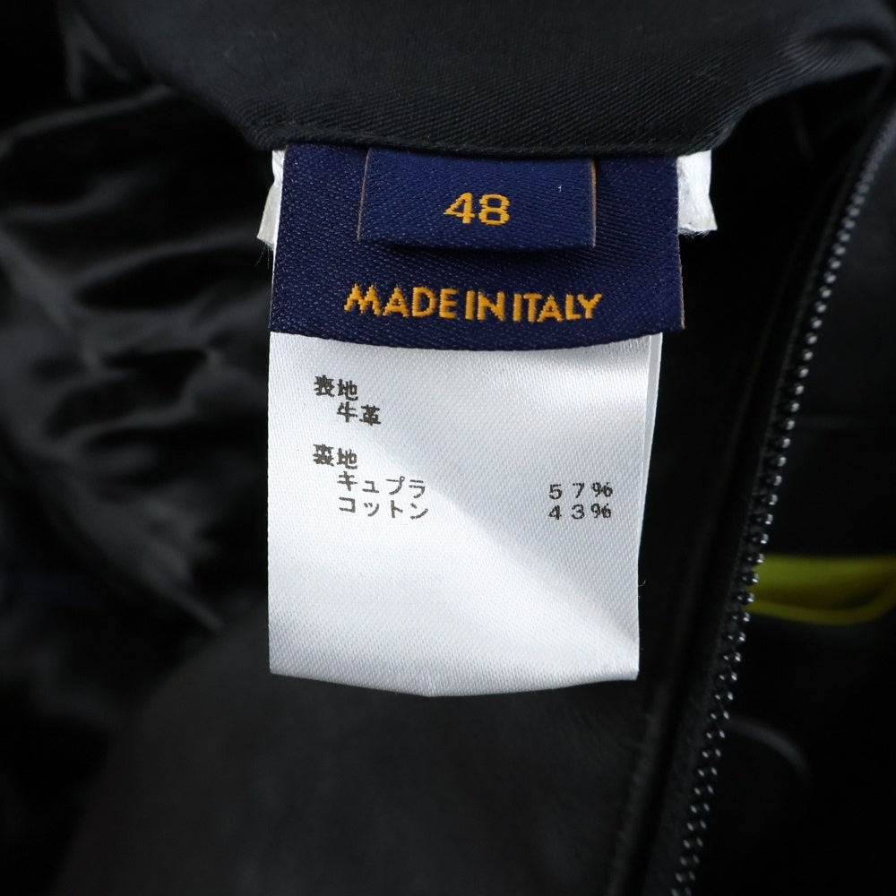 LOUIS VUITTON(ルイヴィトン) 22AW Disorted Motocycle Leather Jacket モーターサイクル レザージャケット ブラック/イエロー H0L65EZL0