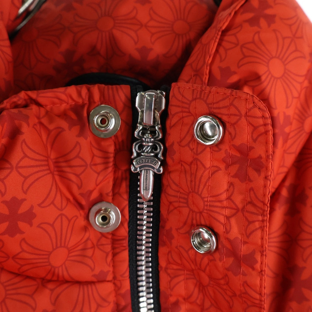 CHROME HEARTS(クロムハーツ) CHplus Stiff Down Jacket CHplus スティッフ ダガージップ クロスボールボタン ダウンジャケット レッド