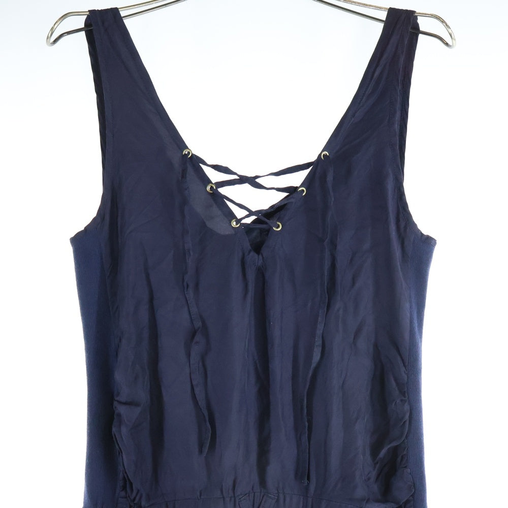NO BRAND(ノーブランド) taille 【タイレ】 ノースリーブ レーヨン オールインワン レディース ネイビー 3210090004
