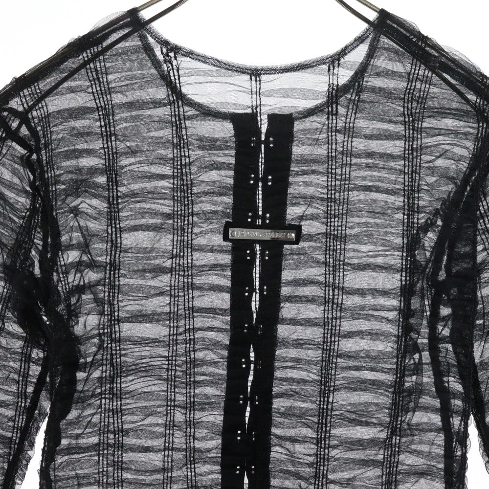 PRANK PROJECT(プランクプロジェクト) RACE MESH CARDIGAN 31251315105 レース メッシュ 長袖カーディガン ブラック レディース