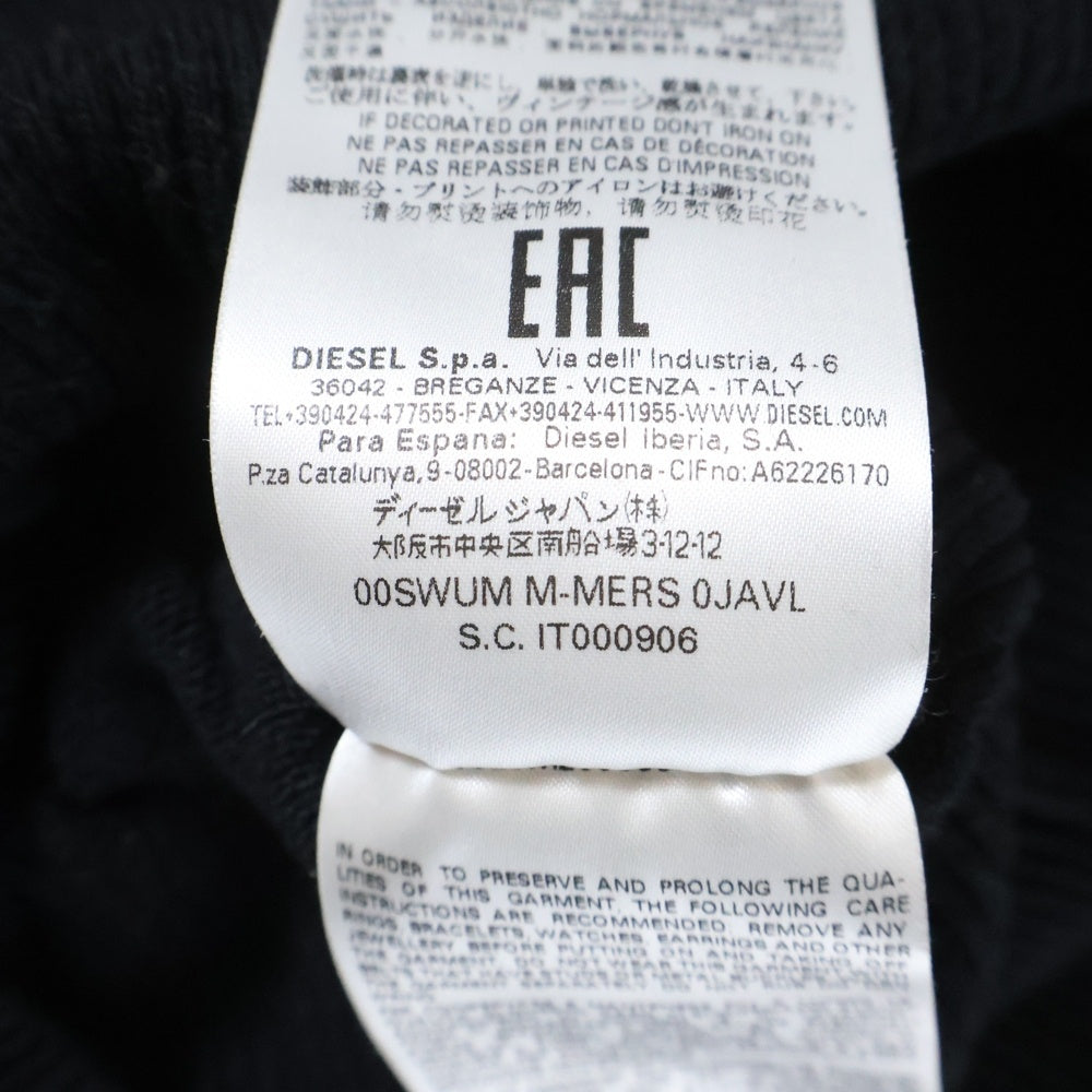 DIESEL(ディーゼル) スリットデザイン クルーネックニットセーター ワンピース レディース ブラック IT000906