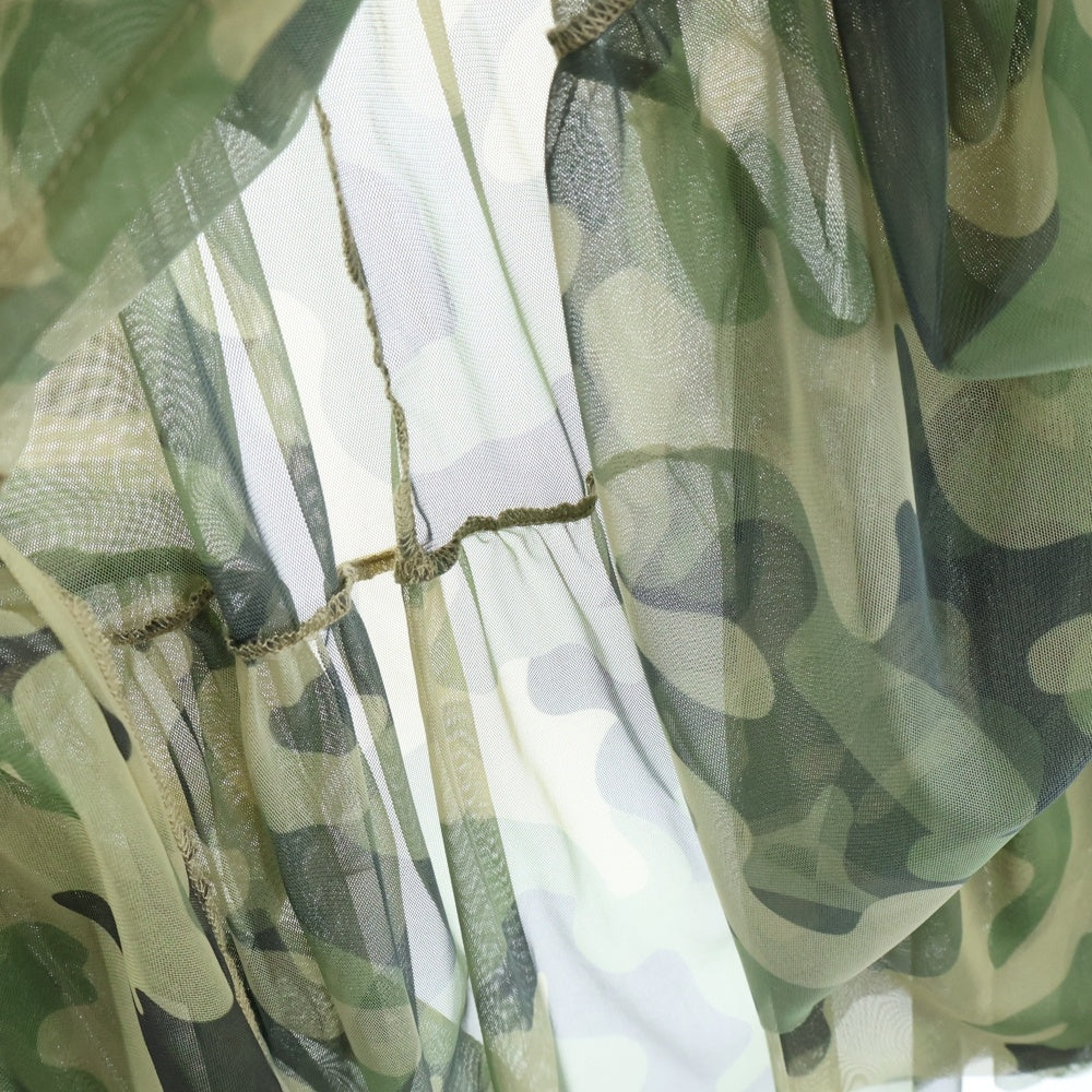 Mila Owen(ミラオーウェン) カモ レース 2wayチュールロングスカート レディース カーキ 09WFS182036