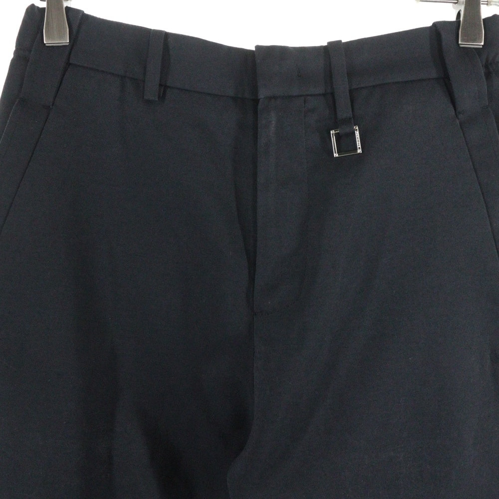 wooyoungmi(ウーヨンミ) 22AW Folding W221PT21928B ストレートスラックスパンツ ブラック