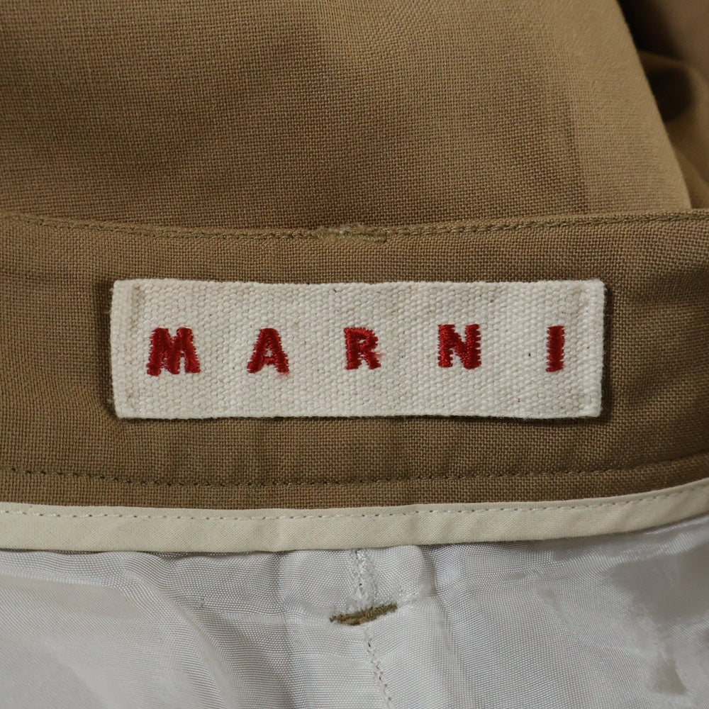 MARNI(マルニ) 21AW WIDE SLACKS PAMA0264U0TW839 ウール ワイドスラックスパンツ ベージュ レディース