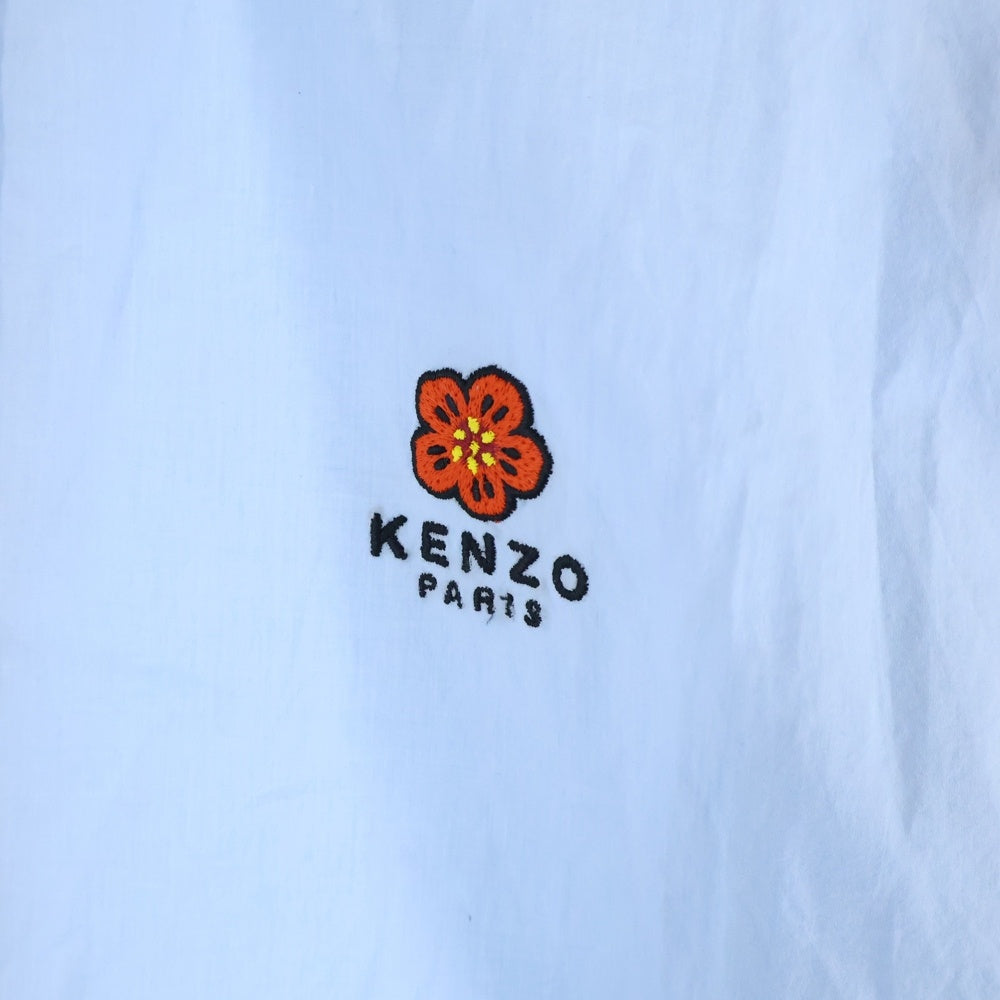 KENZO(ケンゾー) BOKE FLOWER CRES SHIRT FC65CH4099LH ボケフラワーロゴ刺繍 長袖シャツ ブルー