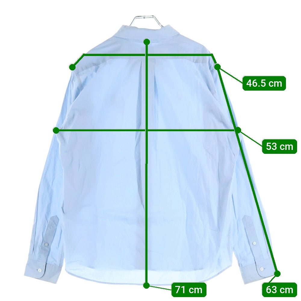 KENZO(ケンゾー) BOKE FLOWER CRES SHIRT FC65CH4099LH ボケフラワーロゴ刺繍 長袖シャツ ブルー