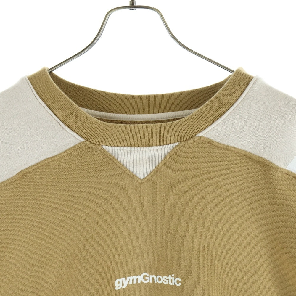 RIVINGTON roi Rebis(リヴィントンロイレビス ) 24SS AGAPE CREWNECK フロントロゴプリント クロップド丈スウェットトレーナー ベージュ