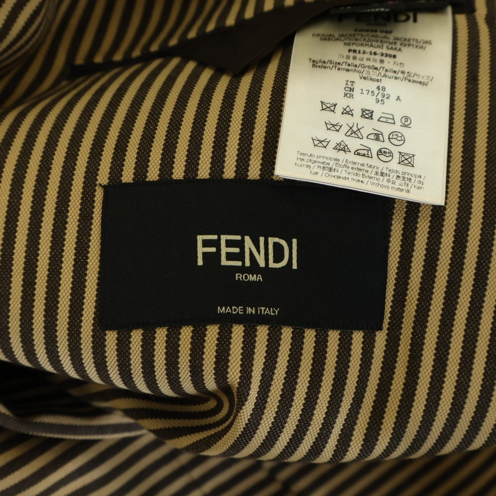FENDI(フェンディ) Stripe Tailord Jacket FJ0839 O8F ストライプ テーラードジャケット ブラウン