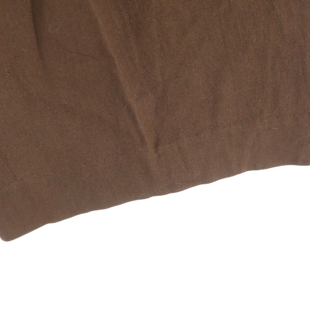 NO BRAND(ノーブランド) FUJI フジ コットンワイドトラウザーズ スラックス ブラウン