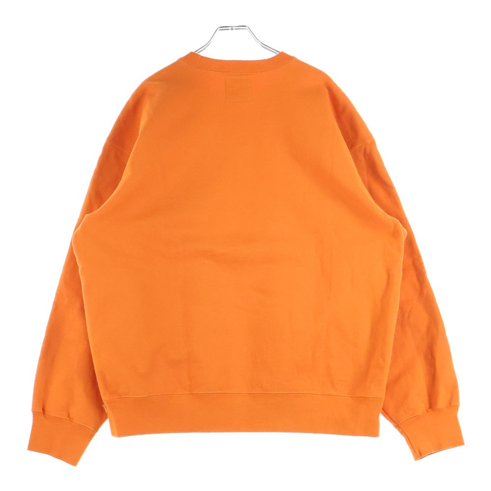 SUPREME(シュプリーム) 20AW ×Yohji Yamamoto ヨウジヤマモト フロントプリント クルーネック 長袖スウェット トレーナー オレンジ