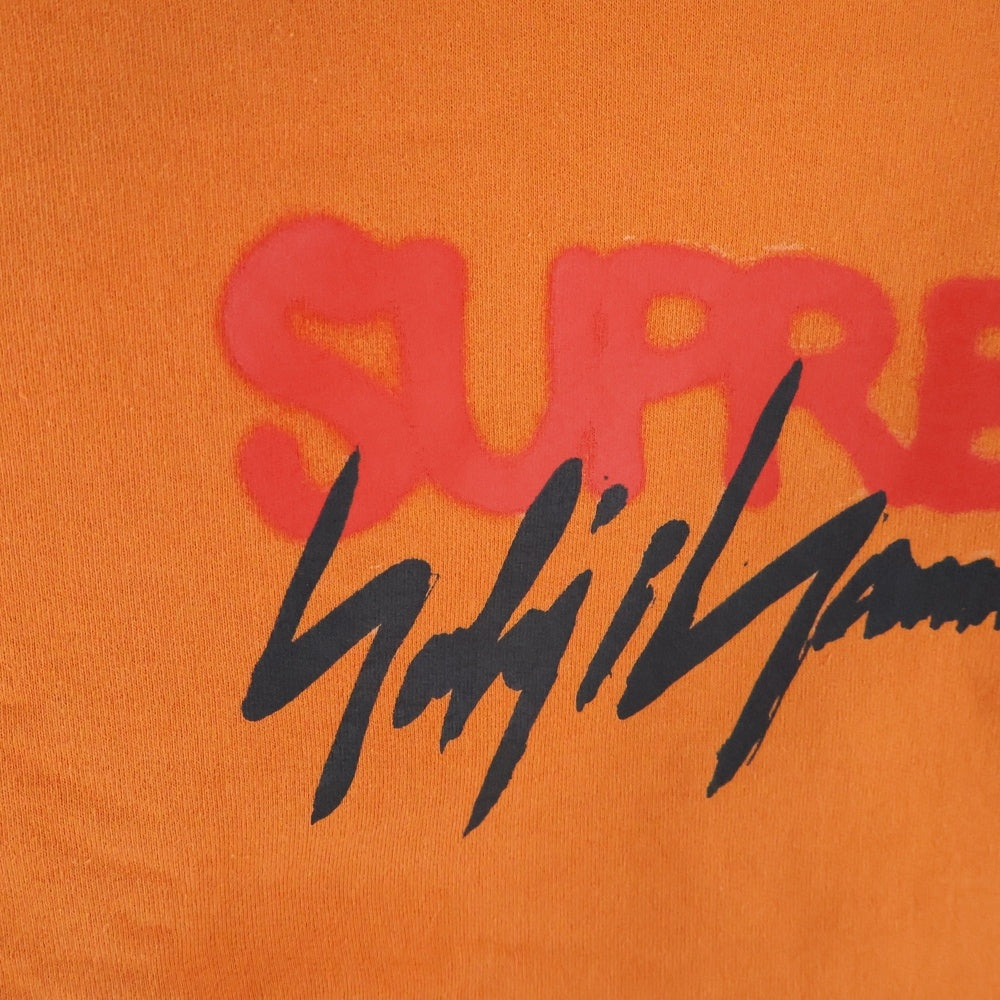 SUPREME(シュプリーム) 20AW ×Yohji Yamamoto ヨウジヤマモト フロントプリント クルーネック 長袖スウェット トレーナー オレンジ