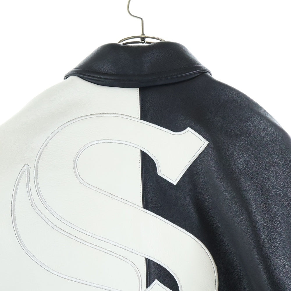 SUPREME(シュプリーム) 25AW Chicago White Sox Leather Varsity Jacket シカゴ ホワイトソックス レザー バーシティジャケット ブラック