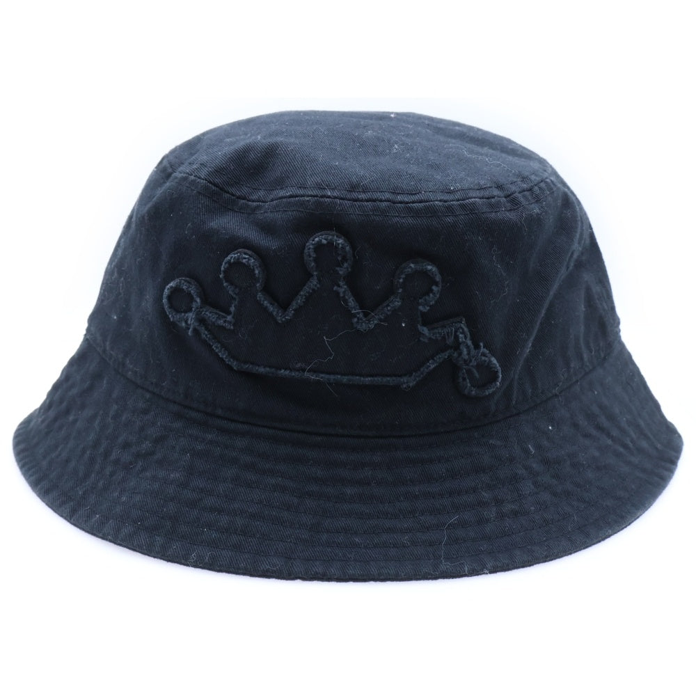 STUSSY(ステューシー) BUCKET HAT CROWN APPLIQUE 1321205 クラウン アップリケ バケットハット ブラック