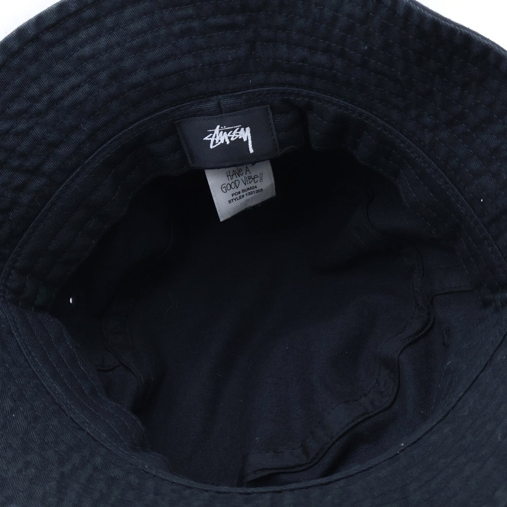 STUSSY(ステューシー) BUCKET HAT CROWN APPLIQUE 1321205 クラウン アップリケ バケットハット ブラック