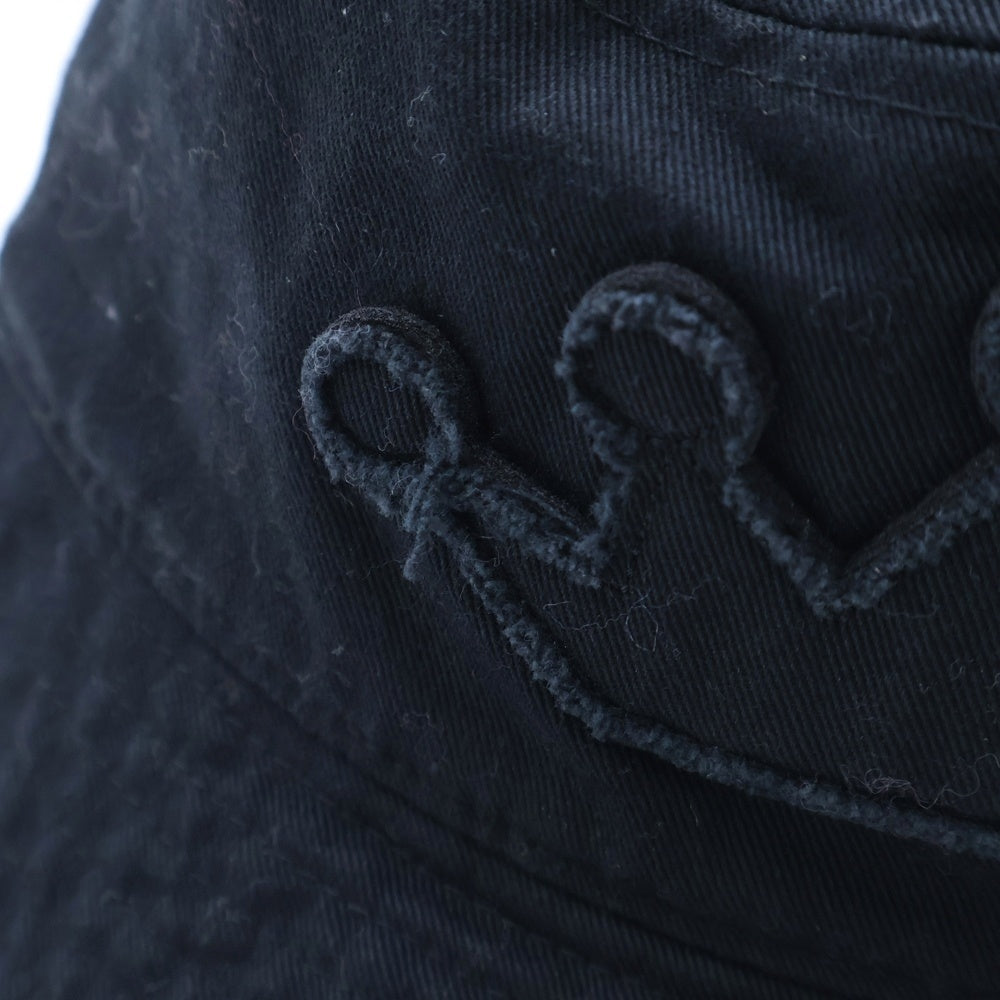 STUSSY(ステューシー) BUCKET HAT CROWN APPLIQUE 1321205 クラウン アップリケ バケットハット ブラック