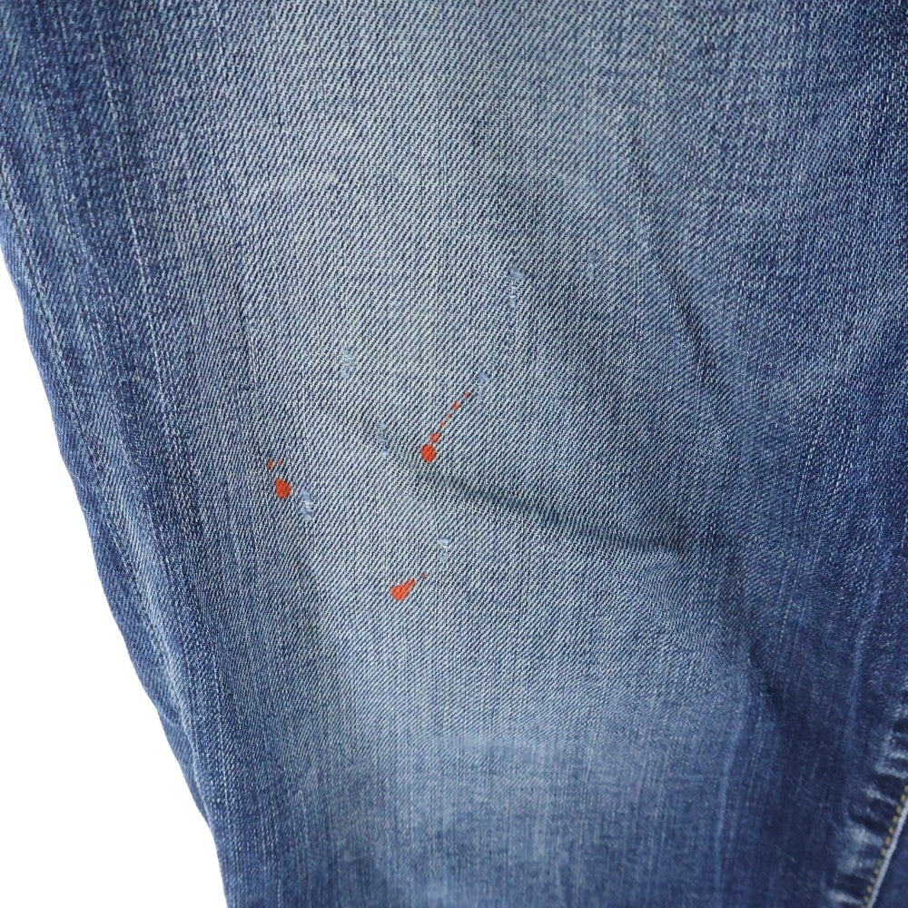 DSQUARED2(ディースクエアード) 12AW ペイント ダメージ加工 デニムパンツ ジーンズ インディゴ S74LA0466