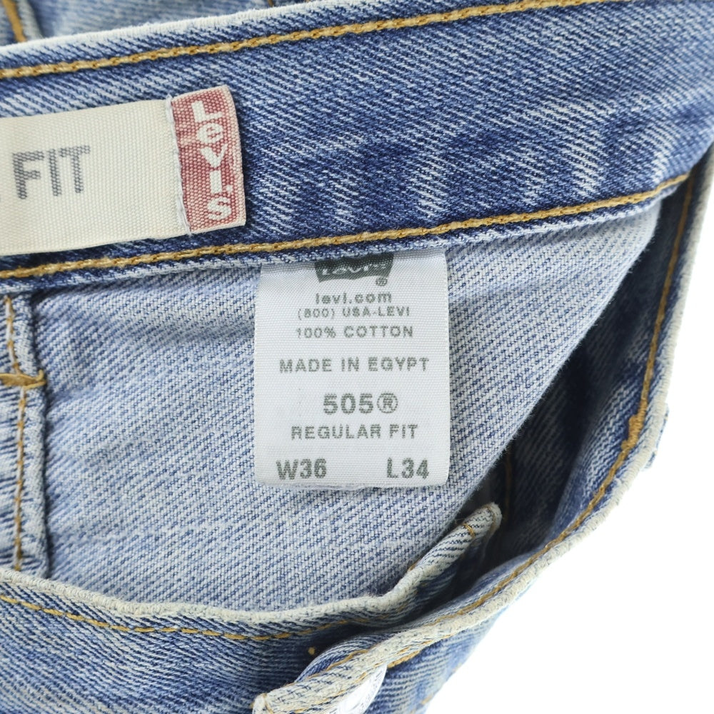 Levi's(リーバイス) 505 REGULAR FIT Denim Pant レギュラーフィット ジップフライ スモールe デニムパンツ ジーンズ ブルー 00505‐4886
