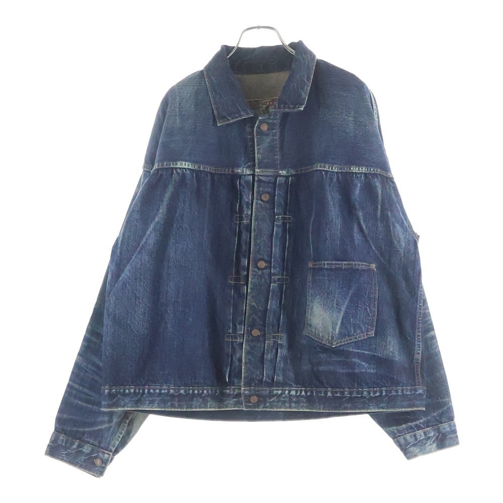 SAINT MICHAEL(セントマイケル) 24SS ×BerBerJin BJ DENIM JKT SM-YS8-0000-C72 ベルベルジン 1stモデル ダメージ加工 デニムジャケット Gジャン インディゴ