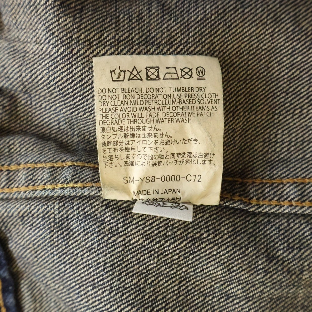 SAINT MICHAEL(セントマイケル) 24SS ×BerBerJin BJ DENIM JKT SM-YS8-0000-C72 ベルベルジン 1stモデル ダメージ加工 デニムジャケット Gジャン インディゴ