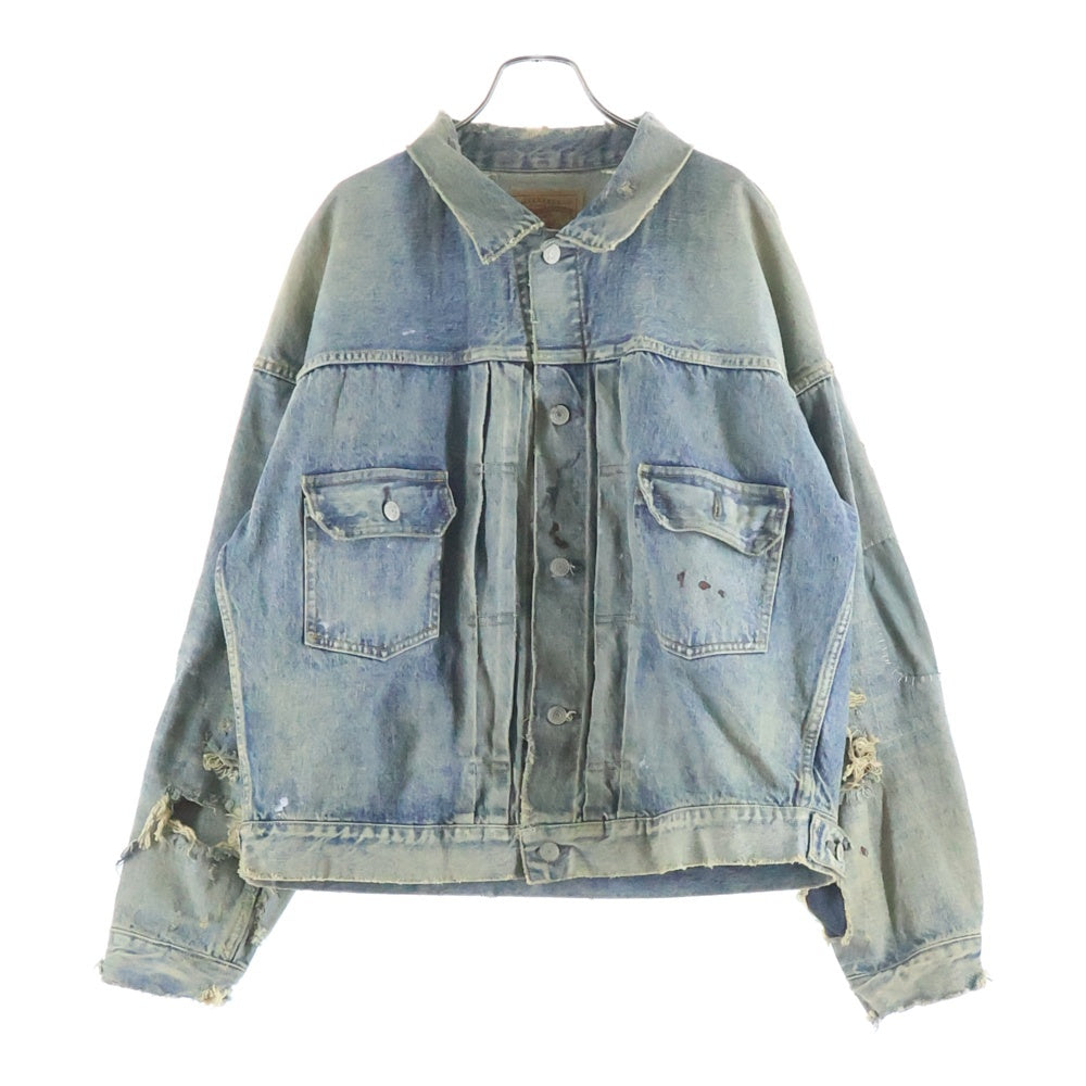 SAINT MICHAEL(セントマイケル) 23AW×BerBerJin DENIM JACKET SM-A23-0000-C17 ベルベルジン 2nd タイプ ダメージ加工 デニムジャケット インディゴ