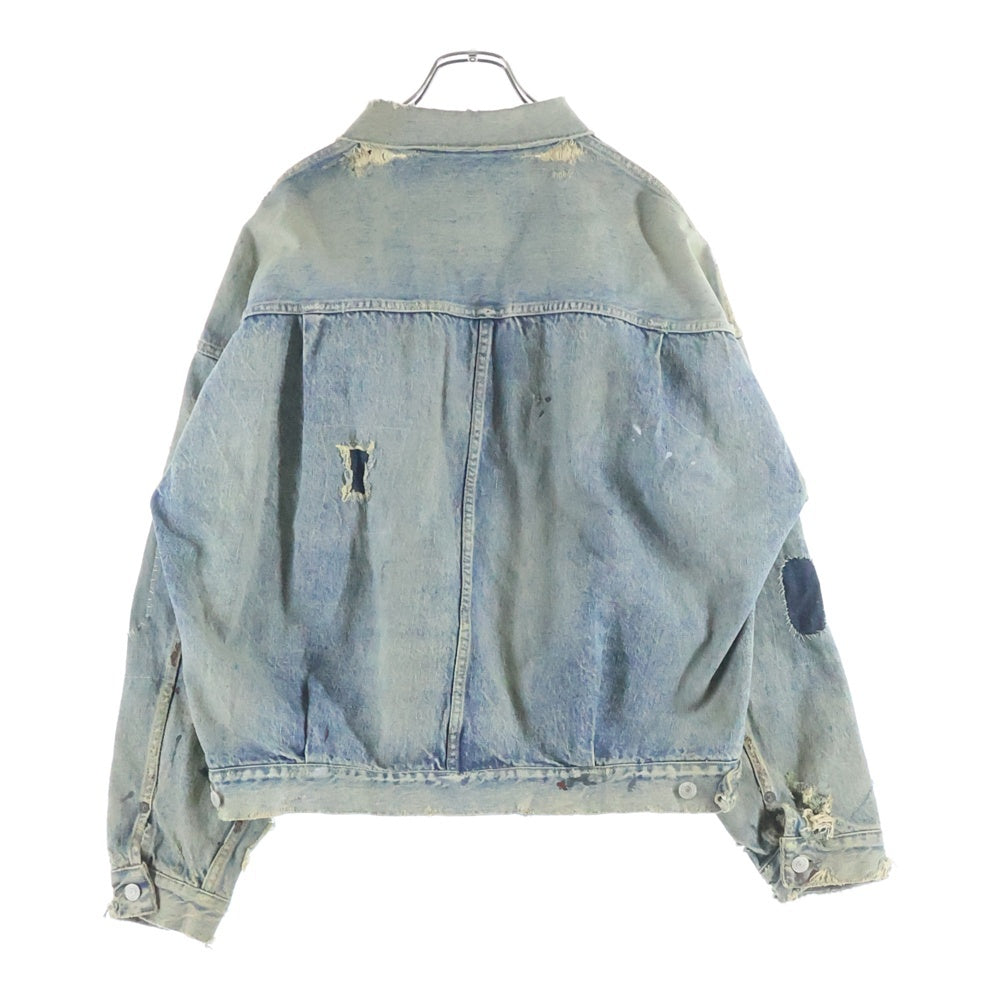 SAINT MICHAEL(セントマイケル) 23AW×BerBerJin DENIM JACKET SM-A23-0000-C17 ベルベルジン 2nd タイプ ダメージ加工 デニムジャケット インディゴ