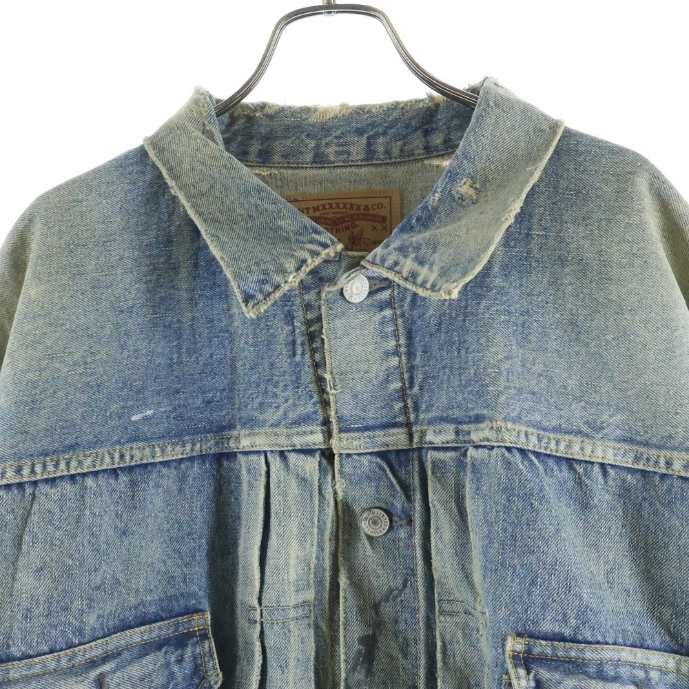 SAINT MICHAEL(セントマイケル) 23AW×BerBerJin DENIM JACKET SM-A23-0000-C17 ベルベルジン 2nd タイプ ダメージ加工 デニムジャケット インディゴ