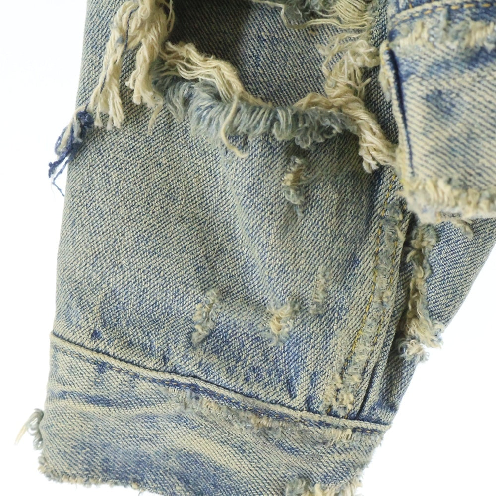SAINT MICHAEL(セントマイケル) 23AW×BerBerJin DENIM JACKET SM-A23-0000-C17 ベルベルジン 2nd タイプ ダメージ加工 デニムジャケット インディゴ