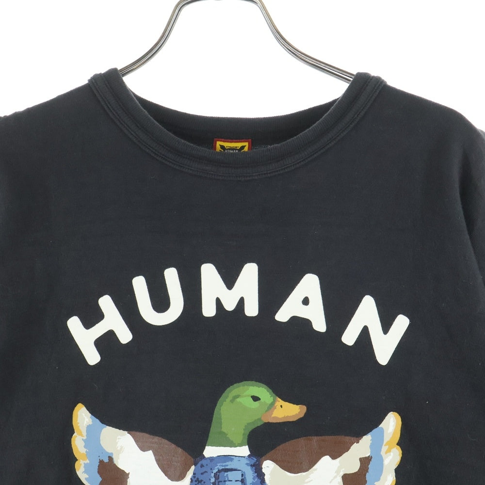 HUMAN MADE(ヒューマンメイド) 24AW GRAPHIC T-SHIRT #13 HM28TE016 カモ フロントグラフィックロゴプリント クルーネック半袖Tシャツカットソー ブラック