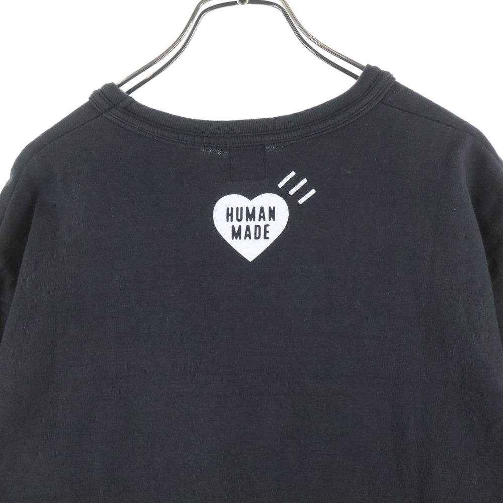 HUMAN MADE(ヒューマンメイド) 24AW GRAPHIC T-SHIRT #13 HM28TE016 カモ フロントグラフィックロゴプリント クルーネック半袖Tシャツカットソー ブラック