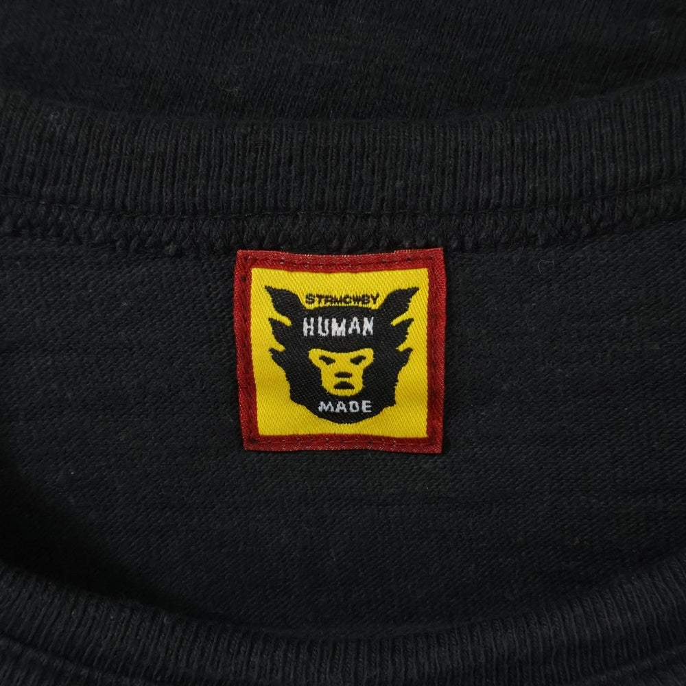 HUMAN MADE(ヒューマンメイド) 24AW GRAPHIC T-SHIRT #13 HM28TE016 カモ フロントグラフィックロゴプリント クルーネック半袖Tシャツカットソー ブラック