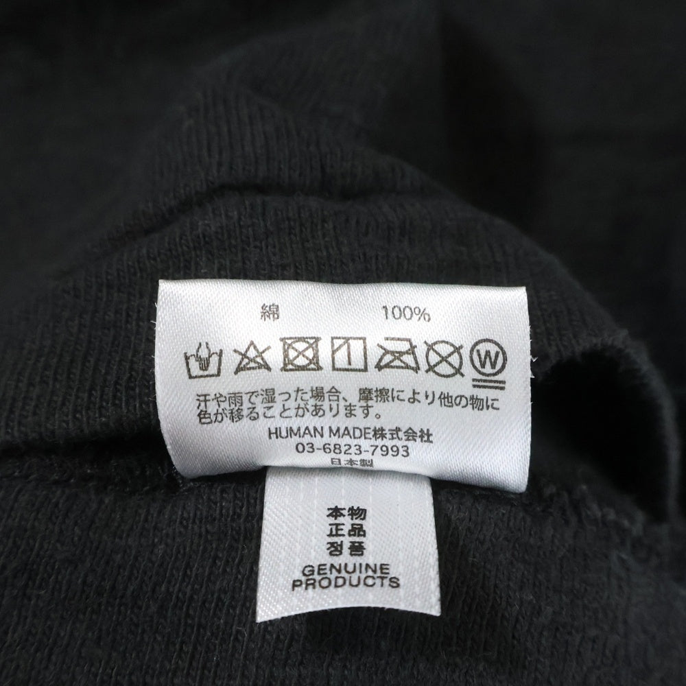 HUMAN MADE(ヒューマンメイド) 24AW GRAPHIC T-SHIRT #13 HM28TE016 カモ フロントグラフィックロゴプリント クルーネック半袖Tシャツカットソー ブラック