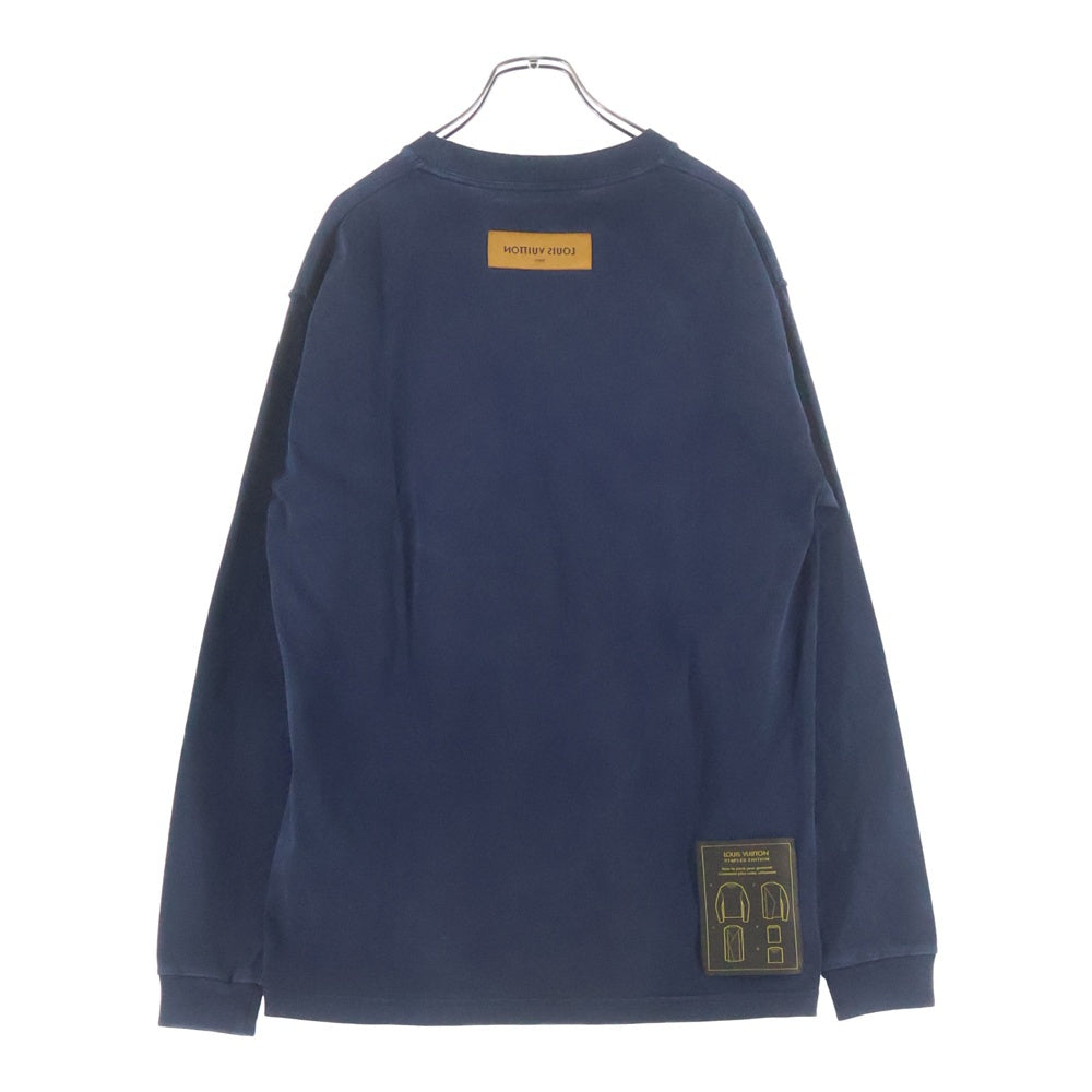 LOUIS VUITTON(ルイヴィトン) 21SS インサイドアウト クルーネック長袖Tシャツカットソー ロンT ネイビー RM211Q JYN HIY46W